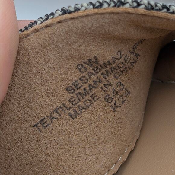 Easy Spirit Sabina Strappy Low Wedge Sandals Women's Beige/Black Size US8W EU39 - Picture 7 of 11